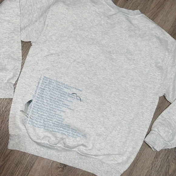 Taylor Swift Spotify Fans First 1989 Heather Gray Crewneck size M - Picture 4 of 8